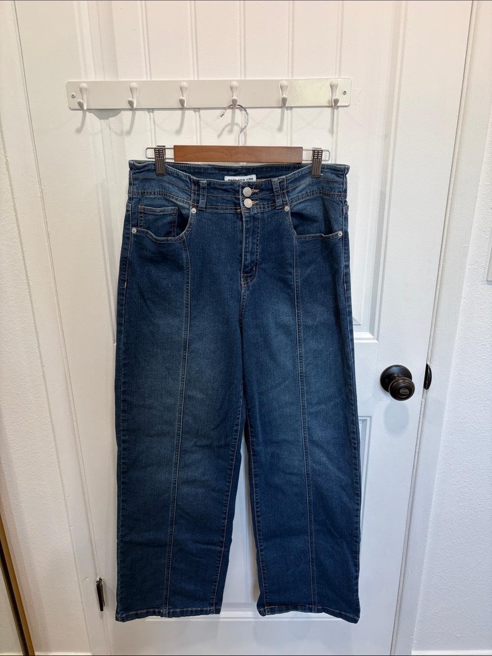 Marc New York Straight-Leg Jeans in Dark Blue Wash